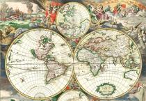 Set de table carte du monde ancien 1