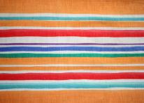 Striped fabric texture orange red green